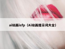 ai绘画isfp（Ai绘画提示词大全）