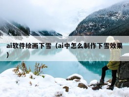 ai软件绘画下雪（ai中怎么制作下雪效果）